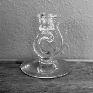 Vintage 1950’s Fastoria pressed glass candlestick holder